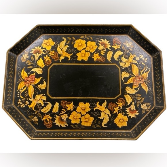 1950’s Hand Painted Metal Tray - Picture 1 of 6